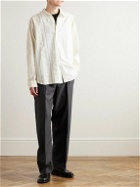 mfpen - Generous Striped Seersucker-Trimmed Cotton-Poplin Shirt - Neutrals