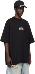 VETEMENTS Black Oval Logo Oversized T-shirt
