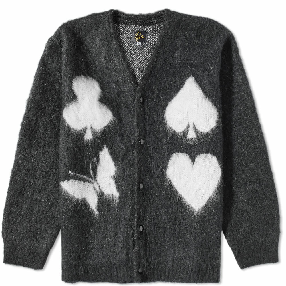 END. x Needles 'Blackjack' Mohair Cardigan in Blackjack Needles