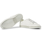 SAINT LAURENT - Perforated Leather Sneakers - White