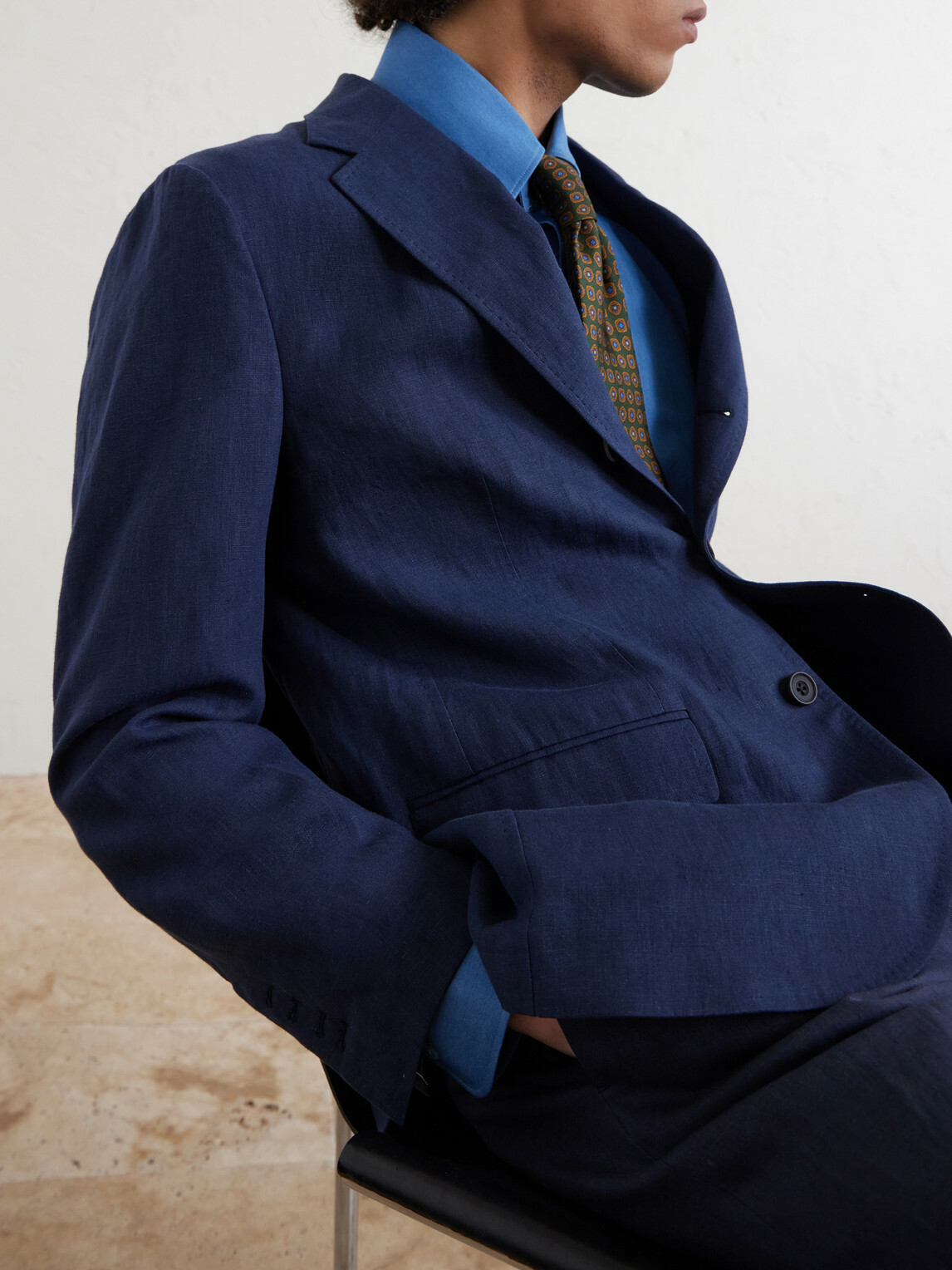 Rubinacci - Linen Suit Jacket - Blue