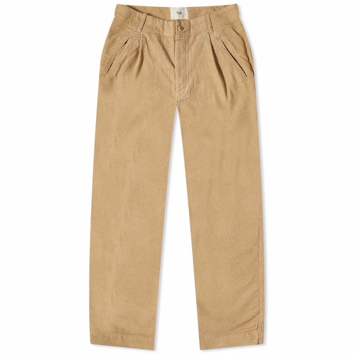 Photo: Folk Men's Cord Assembly Pant in Tan Cord