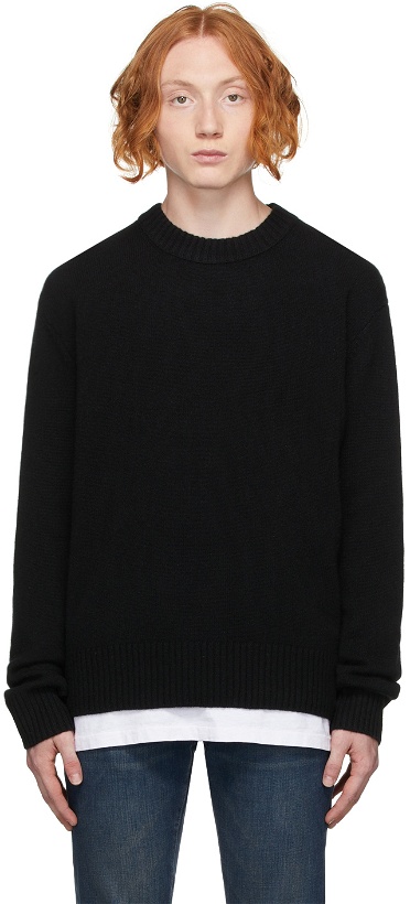 Photo: Frame Black Cashmere 'The Crewneck' Sweater