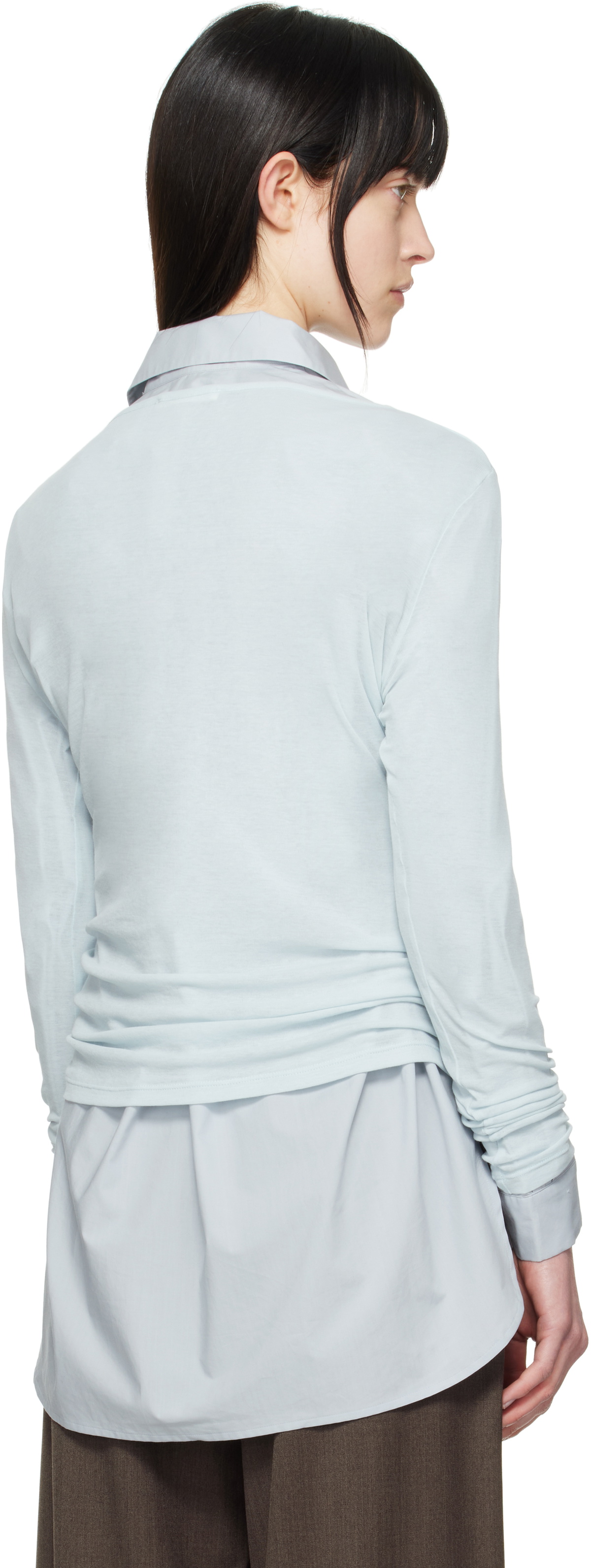 AMOMENTO Blue Round T-shirt