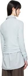 AMOMENTO Blue Round T-shirt