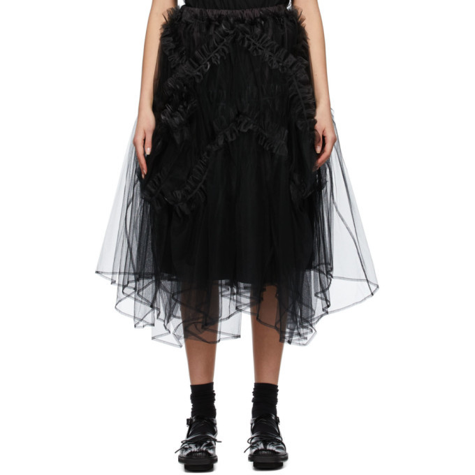 Noir Kei Ninomiya Black Tulle Ruffle Skirt Noir Kei Ninomiya