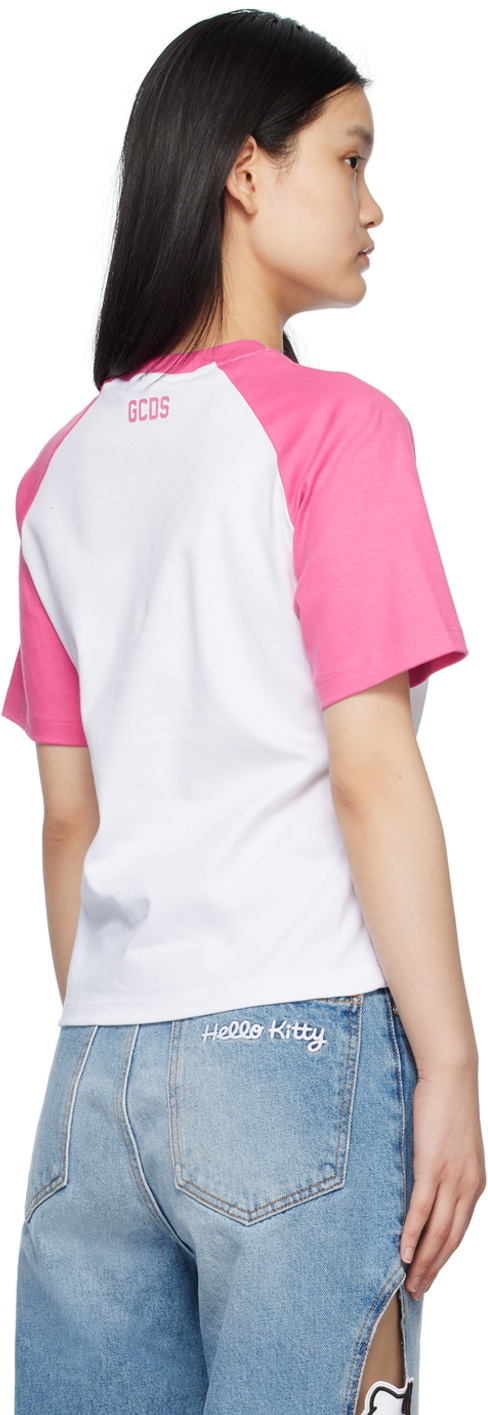 GCDS Pink & White Wirdo T-Shirt