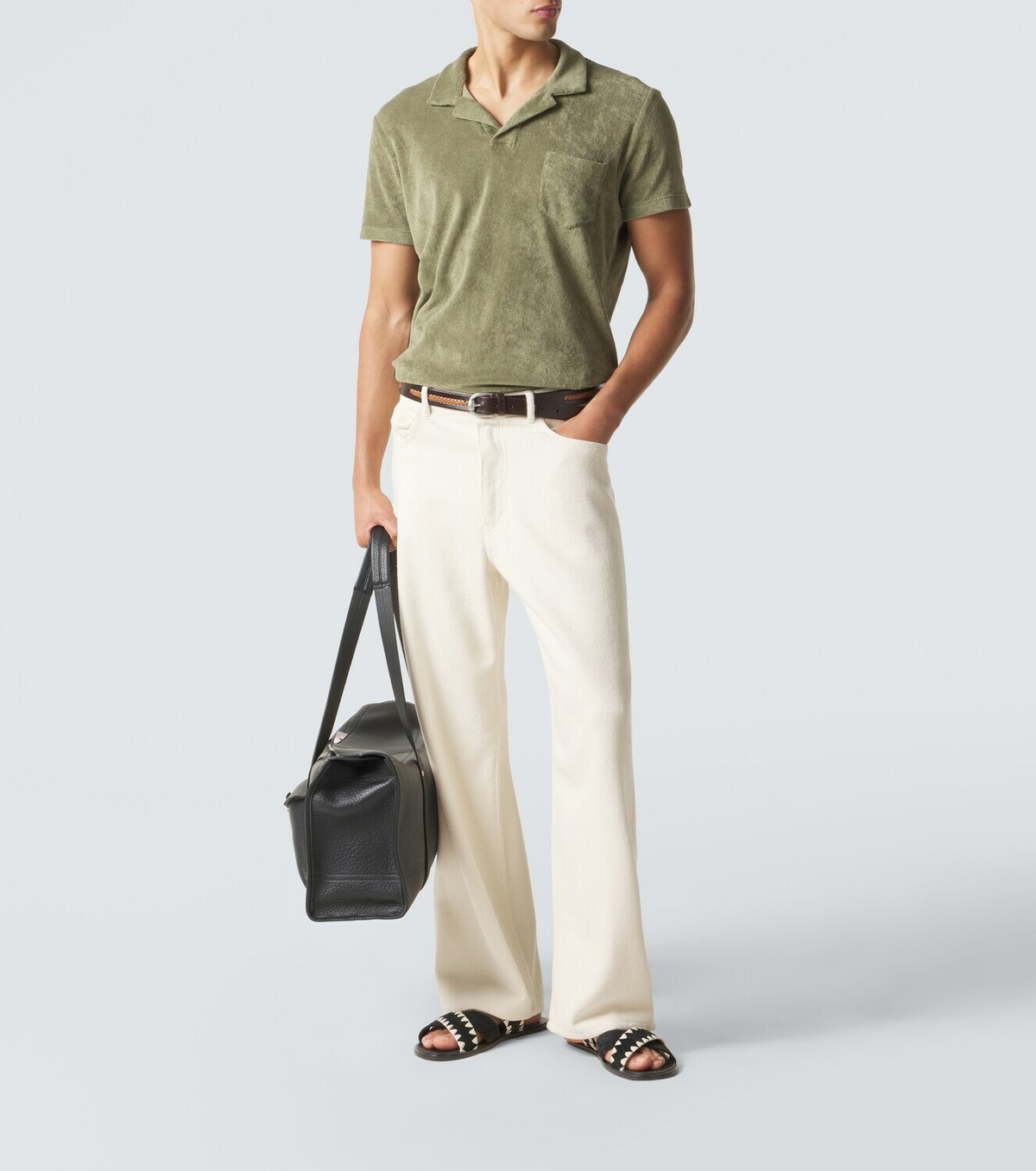 Orlebar Brown Terry cotton toweling polo shirt
