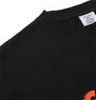 VETEMENTS - Oversized Printed Cotton-Jersey T-Shirt - Black
