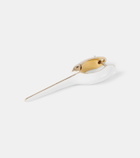 Melissa Kaye Lola Needle 18kt gold earrings