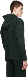 HOMME PLISSÉ ISSEY MIYAKE Green Monthly Color August Hoodie