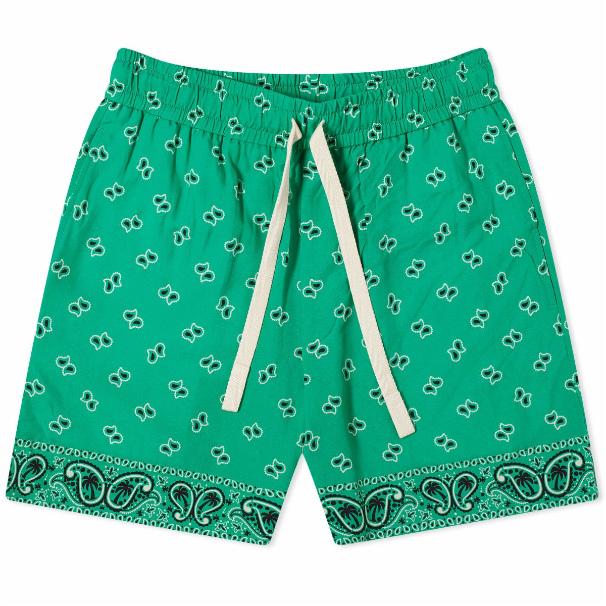 Photo: Palm Angels Men's Paisley Shorts in Green