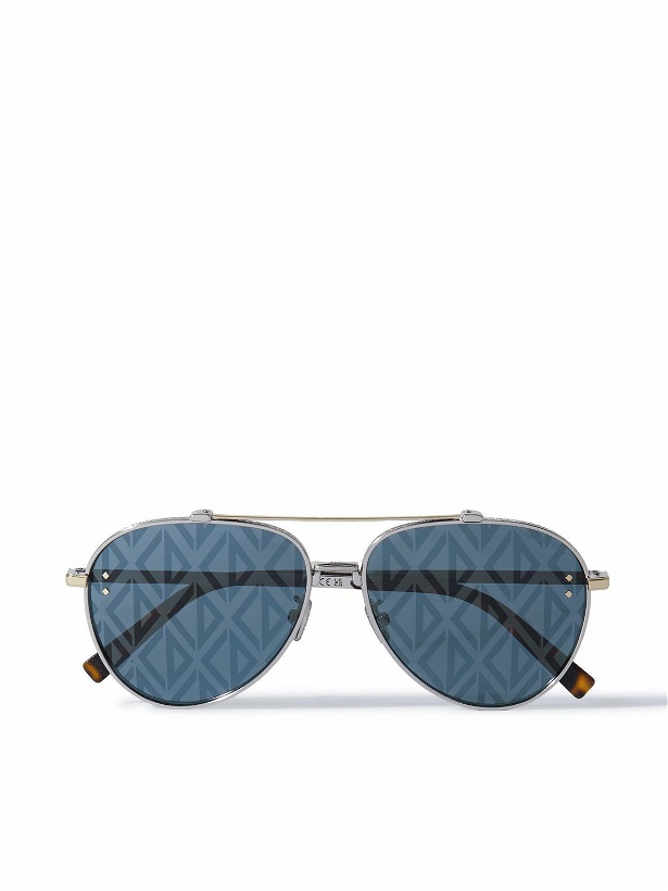 Photo: Dior Eyewear - CD Diamond A1U Aviator-Style Silver-Tone Metal Sunglasses