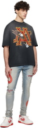 AMIRI Gray Vintage MA Eagle Oversized T-shirt