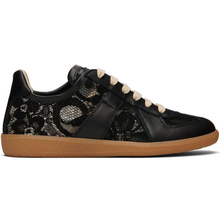 Photo: Maison Margiela Black Replica Sneakers