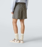 Valentino Toute La V linen Bermuda shorts