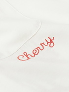 Cherry Los Angeles - Logo-Embroidered TENCEL™ Lyocell shirt - Neutrals