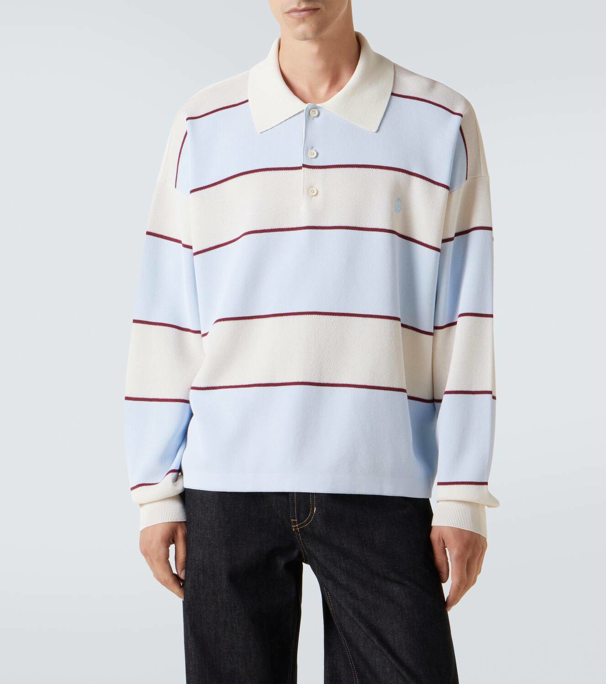 McQueen Skull striped polo shirt