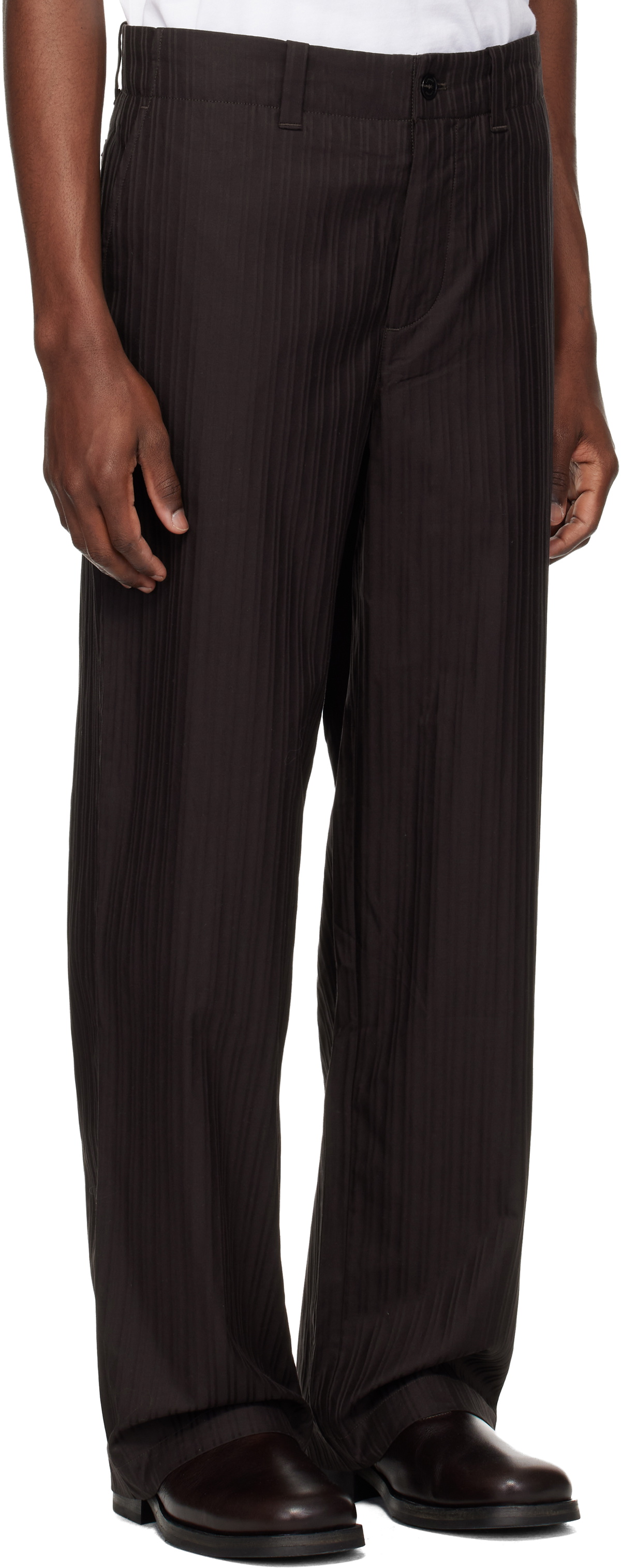 Lacoste Brown Twill Trousers