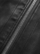 Rick Owens - Gary Asymmetric Stretch Leather-Blend Biker Jacket - Black
