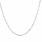 Tom Wood Men's 24.5" Curb Chain M in 925 Sterling Silver