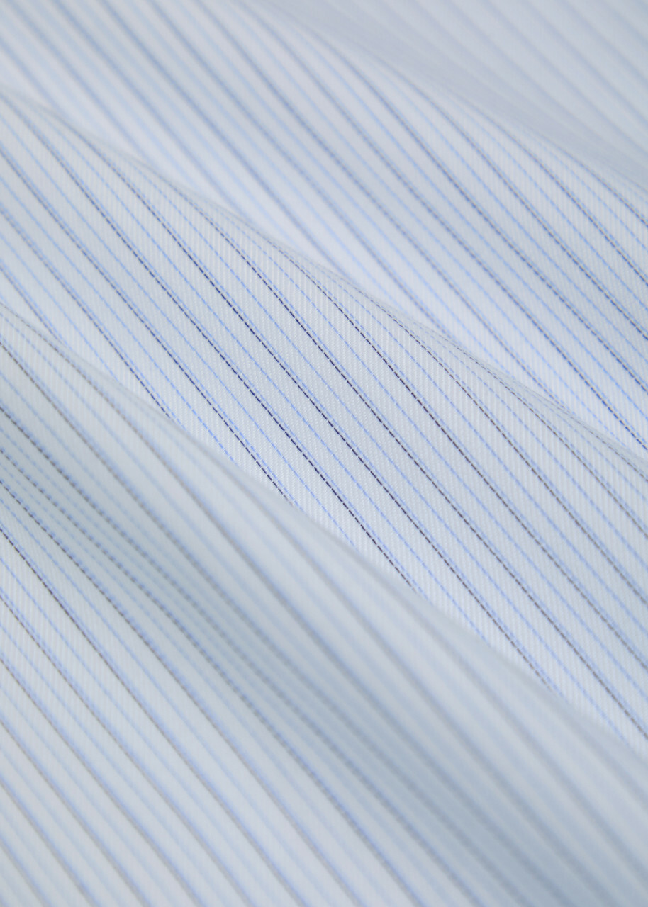 Canali Striped Cotton Shirt Blue