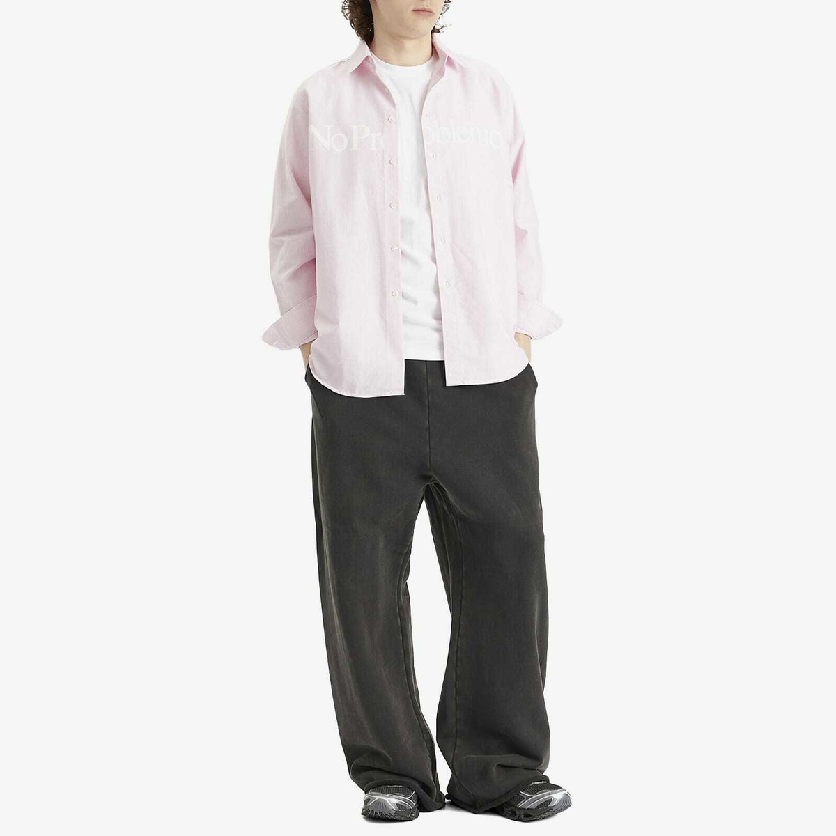 No Problemo Men's LS Stripe Shirt in Red