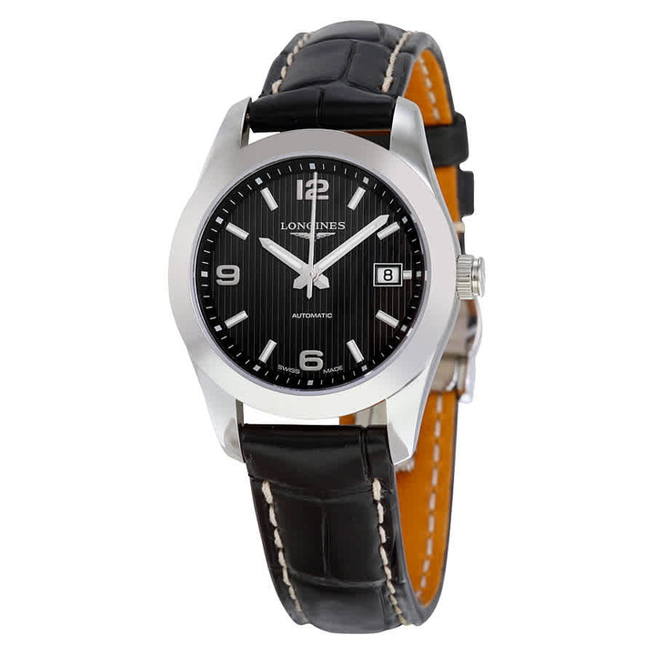 Photo: Longines Conquest Classic Automatic Black Dial Ladies Watch L2.285.4.56.3