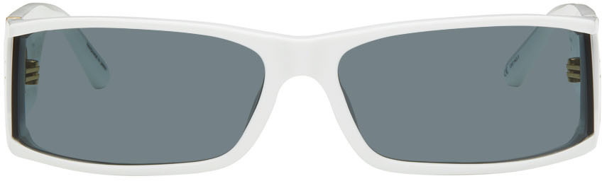 Linda Farrow White Mya Sunglasses Linda Farrow Luxe
