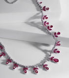 Kamyen 18kt rose gold choker with rubies and diamonds