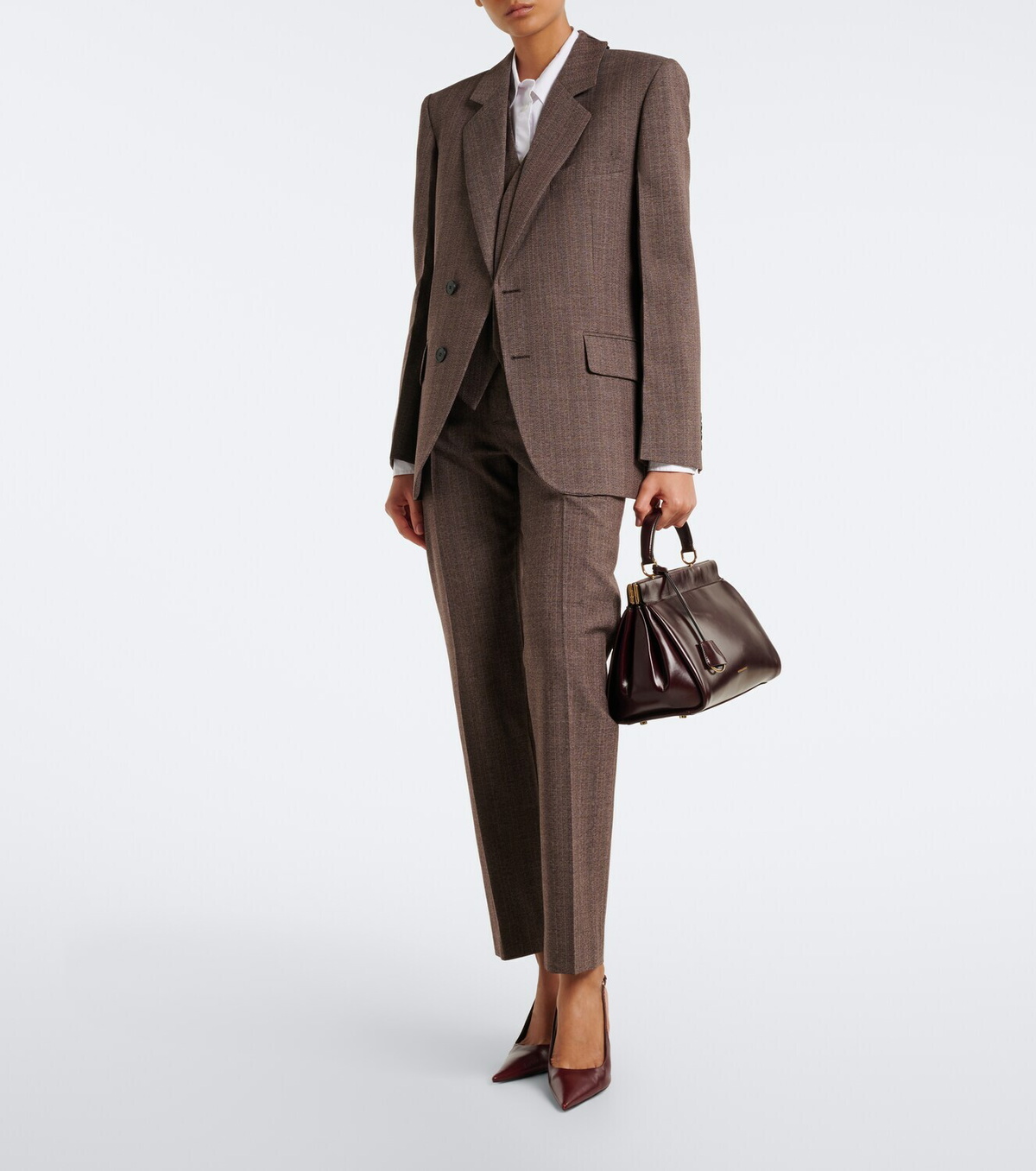 Victoria Beckham Sloane Frame leather top-handle bag