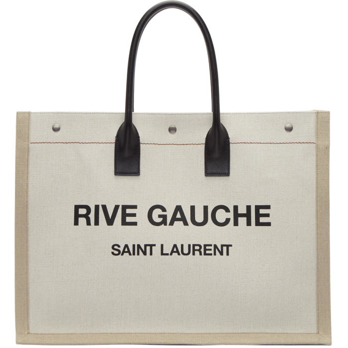 Photo: Saint Laurent Off-White Rive Gauche Noe Tote