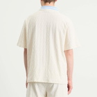 Drôle de Monsieur Men's Monogramme Towelling Shirt in Off White