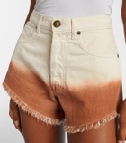 Alanui Shades Of Eden denim shorts