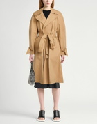 Victoria Beckham Womens Overcoat & Trench Coat Camel