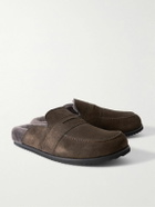Mr P. - David Shearling-Lined Suede Slippers - Brown