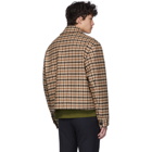 AMI Alexandre Mattiussi Brown Plaid Blouson Jacket