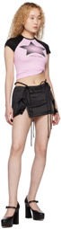 Nodress Black Pleated Miniskirt