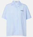 Miu Miu Gingham cotton poplin shirt