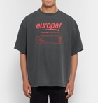 Balenciaga - Oversized Printed Cotton-Jersey T-Shirt - Men - Gray