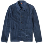 Barena Men's Button Down Overshirt in Navy