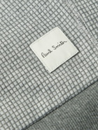 Paul Smith - Checked Cotton-Blend Jersey Zip-Up Hoodie - Gray