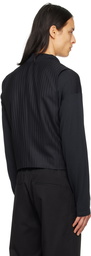 The Row Navy Derek Vest
