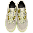 Lanvin Beige and Green Neon Sneakers