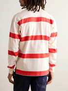 Drake's - Striped Cotton-Jersey Polo Shirt - White