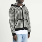 ANNIE HOOD Men's Checked Knitted Jacket in Black/White
