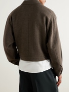 Amomento - Cropped Wool-Blend Jacket - Brown