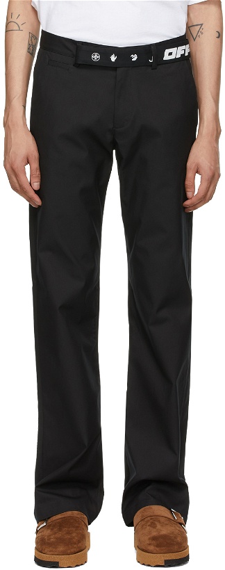Photo: Off-White Black Industrial Belt Chino Trousers