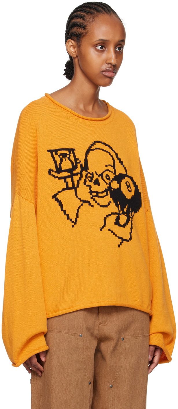 Brain Dead Yellow Tough Luck Sweater