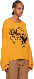 Brain Dead Yellow Tough Luck Sweater